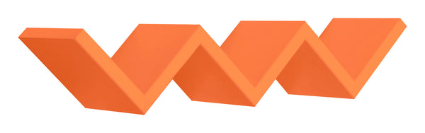 Etagère murale bibliothèque Zigzag 56x15,5 cm en bois fibre de foudre orange sconto
