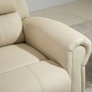 Poltrona Alzapersona Elettrica Massaggiante 98x96x105 cm in Similpelle Crema
