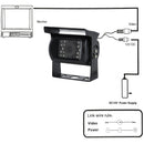 Telecamera Retromarcia per Furgoni e Camper 18 Led Infrarossi Retrocamera Nero