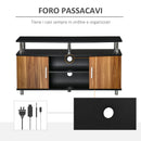 Mobile TV 105x40x55 cm per TV fino a 45 Nero e Marrone