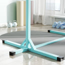 Barra da Ginnastica per Bambini 3+ Anni 194x121x92-150 cm in Acciaio e Legno Massello di Faggio Celeste      