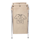 Cesto Portabiancheria in tessuto sacco beige pieghevole cm 29x33,5xh66