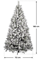 Albero di Natale Artificiale Innevato Breeze Verde Varie Misure