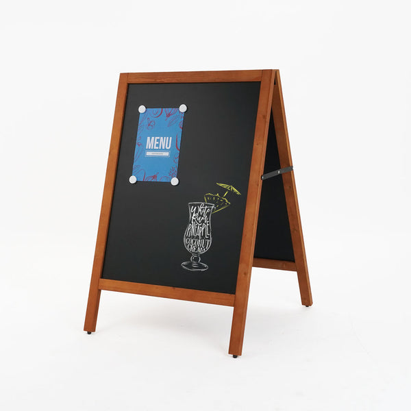 Lavagna a Cavalletto Magnetica 60x78 cm Cornice in Legno di Faggio Dark Wood online