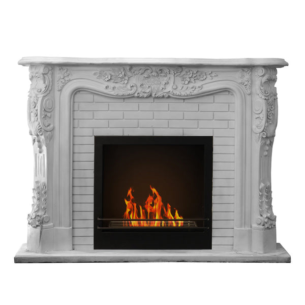 Cheminée au sol au bioéthanol 150x32x112 cm Wilson Blanc acquista