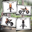 Moto Elettrica per Bambini 3-6 Anni 107x56x70 cm Batteria 12V e Rotelle Rimovibili Arancione   