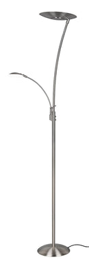 Piantana da Interno a LED in Metallo Nichel Satinato 