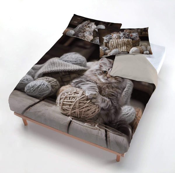 acquista Housse de couette en microfibre imprimée Felix avec taies d'oreiller différentes tailles