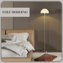 Piantana da Interno Lampada da Terra Paralume Doppio E27 Metallo e Acrilico 35x150 cm Bianco  