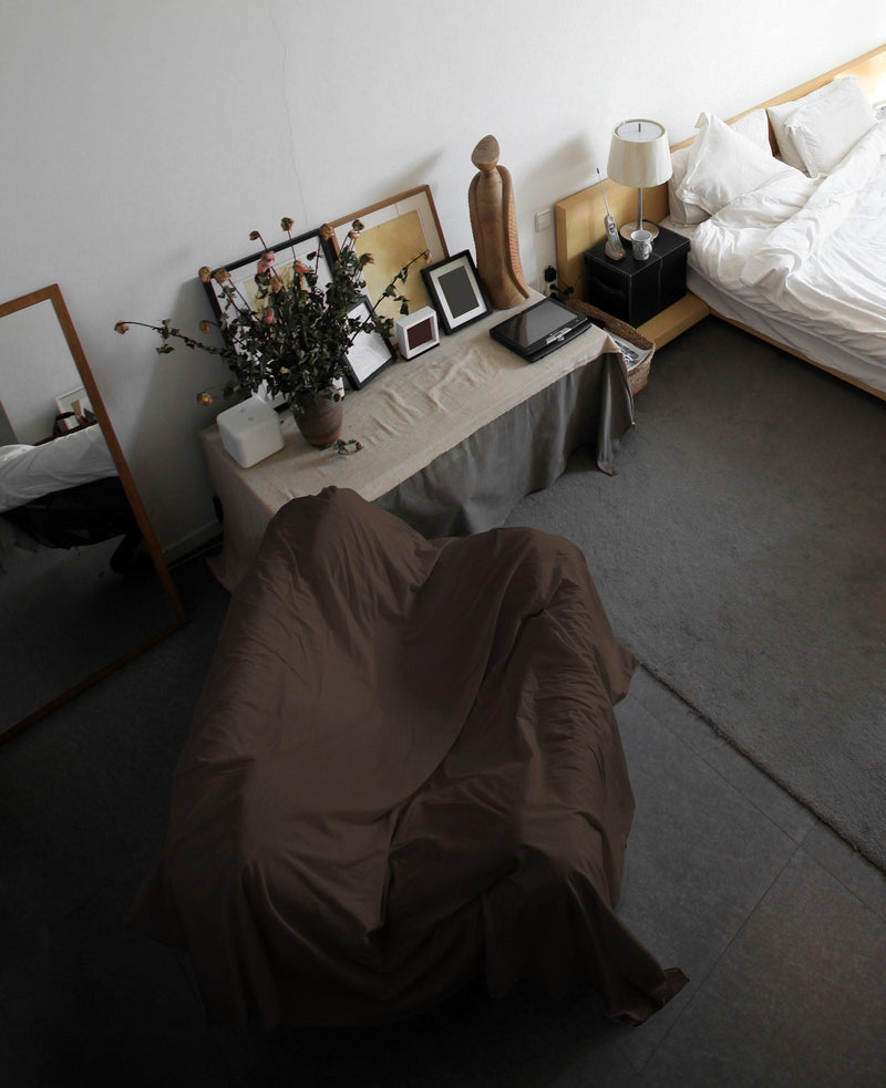 Telo Arredo Coprittutto Copridivano in Cotone Marrone 170x300 cm