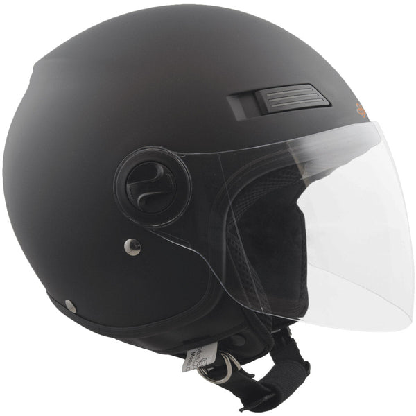 acquista Casque Scooter Demi-Jet Visière Longue Ska-P 1 LH Metropoli Noir Caoutchouté