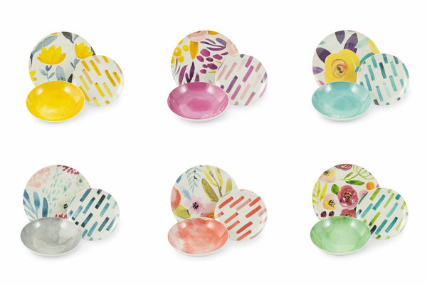 Service De Table 18 Pièces en Porcelaine VdE Tivoli 1996 Aquerello Multicolore acquista