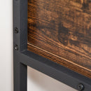 Consolle Fissa 100x35x76 cm in Metallo e Legno con Piano in Vetro 