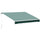 Auvent enroulable manuel en tissu polyester vert fixé au mur 2,5x2m