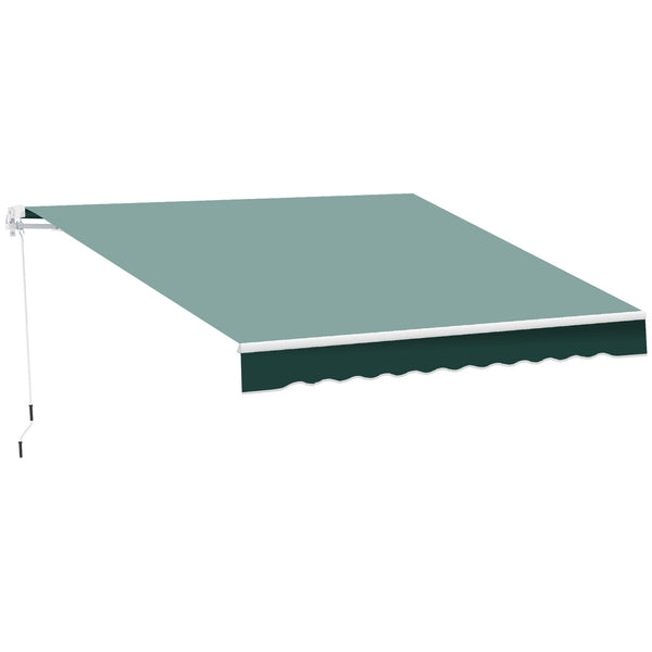 acquista Auvent enroulable manuel en tissu polyester vert fixé au mur 2,5x2m
