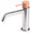 Mitigeur Lavabo Monocommande sans vidage en Acier Inoxydable Satiné Poignée Poudrée