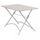 Tavolo Bristol 110x70x72 h cm in Acciaio Tortora