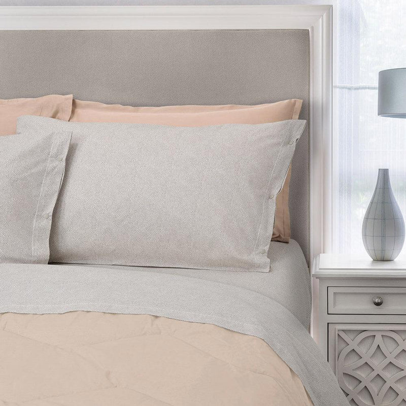 Set Lenzuola Cotone Sopra Sotto con Angoli e Federe Cober Burbon Tortora Varie Misure