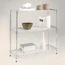 Scaffale in Acciaio Cromato 3 Piani 90x35x86cm Fumer Iron Rack