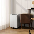 Schedario per Ufficio 2 Cassetti con Chiave Fessura a Busta 30x50x53,5 cm in Acciaio Bianco 