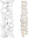 Ghirlanda Natalizia 142 Palline Natale 180 cm Festone con LED Natalizio Bianco