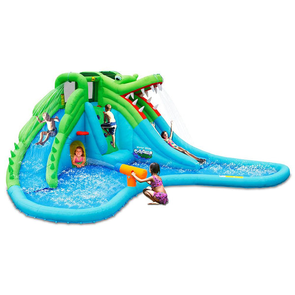 acquista Château Carrousel Gonflable M. Crocodile avec Pompe Incluse Happy Hop