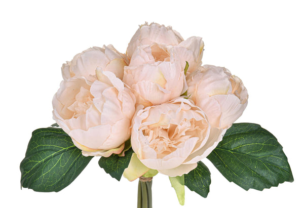 sconto Lot de 3 bouquets de pivoines avec 6 fleurs artificielles hauteur 28 cm
