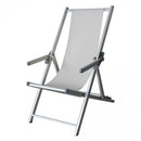 Sdraio Mare Textilene con Braccioli 98x67,5x106 h cm in Textilene Bianco