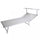 Cefalu Transat de Jardin XXL 213x85,5x40 cm en Aluminium Gris Clair