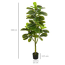 Pianta Artificiale Fico H150 cm con Vaso Verde