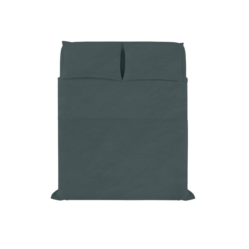 Set Lenzuola Sopra Sotto e 2 Federe Linea Water Washed Salvia