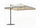 Parasol de jardin aluminium déporté 3x3m avec manivelle Vorghini Anthracite et Ecru