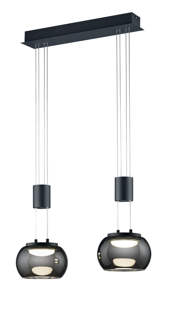 sconto Lampada a Sospensione da Interno a LED in Alluminio Nero Opaco