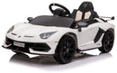 Macchina Elettrica per Bambini 12V con Licenza Lamborghini Aventador Bianca