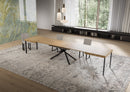  Tavolo Allungabile 160-420x90x74 cm Niket Quercia Natura Gambe Antracite