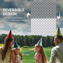 Tappeto per Esterno 182x274 cm Pieghevole e Reversibile  in Polipropilene Grigio e Bianco