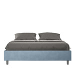Letto Matrimoniale Large Azelia Azzurro Varie Misure