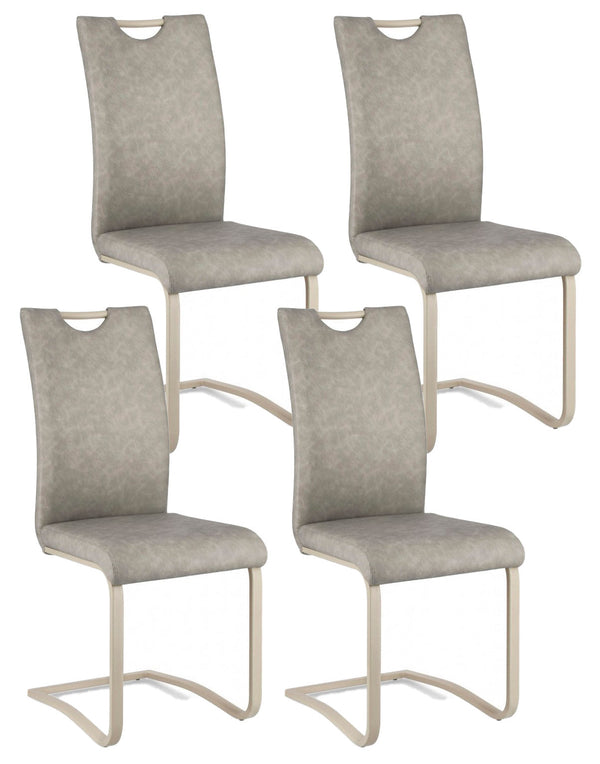 prezzo Ensemble de 4 chaises 42x56x102h cm Kenneth Pu Tortora