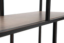 Libreria Essential 80x30x180 cm in Ferro e MDF Nero e Marrone