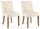 Set 2 Sedie 48x57x88h cm Beatriz Naturale Bouclè