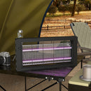 Lampada Zanzariera Elettrica 8W per Interno 49x6x25 cm con Catenella e Rete di Protezione Nero 