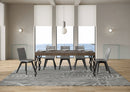 Tavolo Allungabile 130-390x90x77 cm Karamay Premium Noce Telaio Antracite 