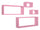 Ensemble de 3 étagères cubiques murales carrées et rectangulaires en panneaux de fibres de bois rose blush Merlin