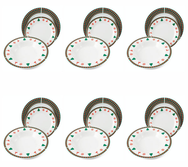 online Service de Table 18 Pièces en Porcelaine de Noël de Soriani