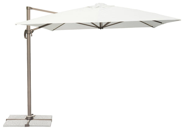sconto Parasol de Jardin Décentralisé 3x4m en Aluminium Ecru