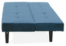Divano Letto 2 Posti 166x77x65,5 cm in Velluto Soriani Blu