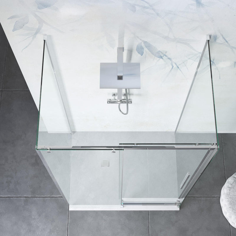 Box Doccia 3 Lati 1 Anta Scorrevole in Cristallo Trasparente 8mm H200 Bonussi Eliane