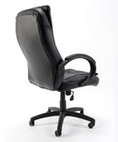 Sedia Poltrona Presidenziale da Ufficio in Similpelle Bozzini President Nero