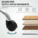 Sedia da Ufficio Massaggiante e Riscaldata Poggiapiedi Estraibile Grigio    