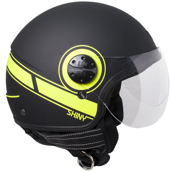 Casque Jet pour Scooter CGM Shiny 109S Visière Forme Jaune Fluo Mat prezzo
